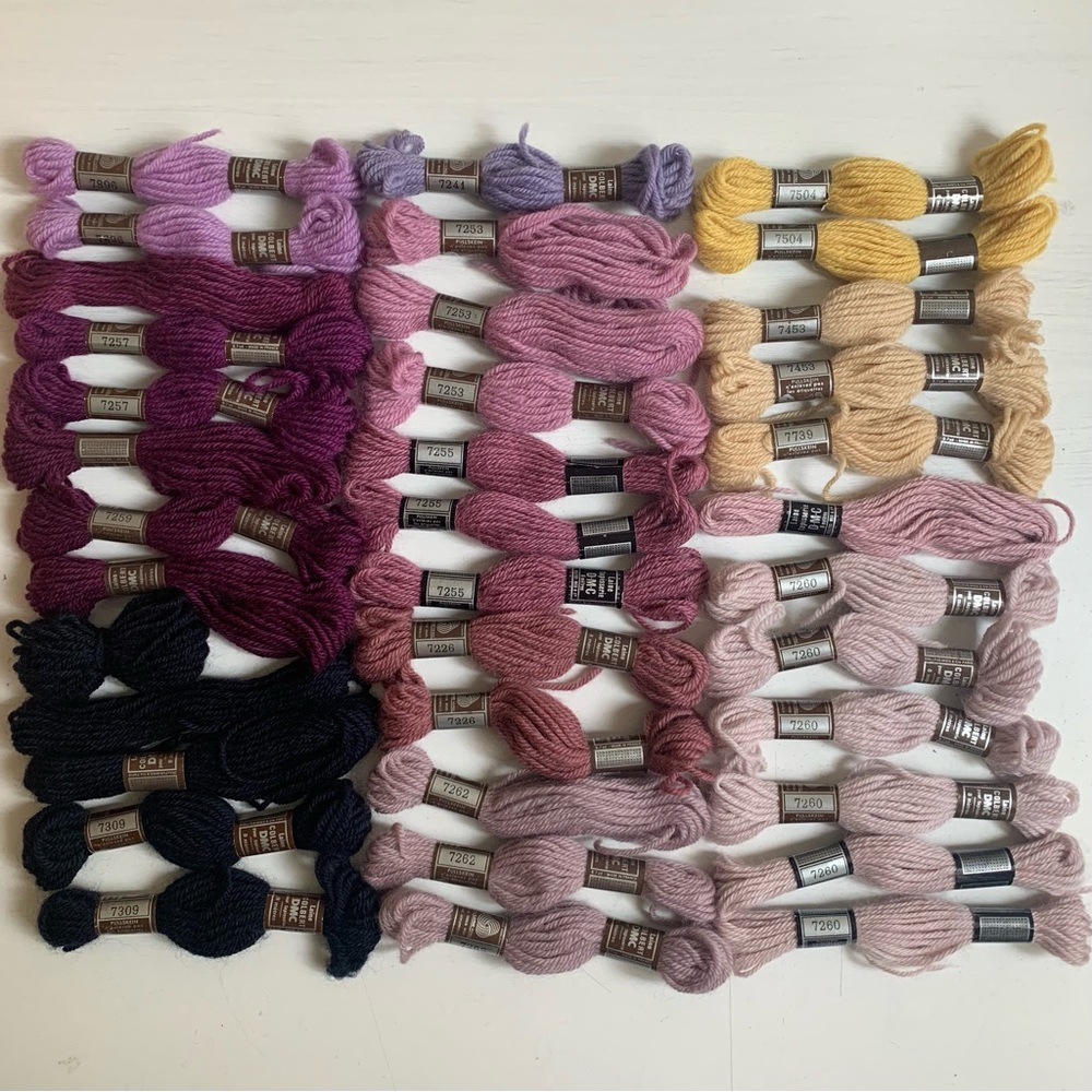 DMC Laine Colbert Tapestry Wool Lot of 37 Skeins